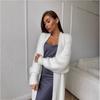 Imitation Mink White Knitted Sweater Cardigan Coat Women's Autumn and Winter Loose Plush Fluffy Long Cardigan