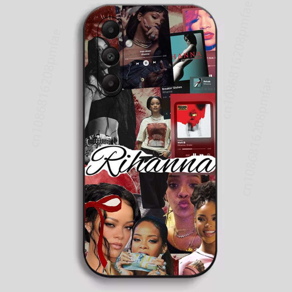 BADgalriri R-Robyn R-Rihanna Fenty Phone Case For Samsung Galaxy A13,21s,22,31,32,40,52,71,A91 Soft Black Shell