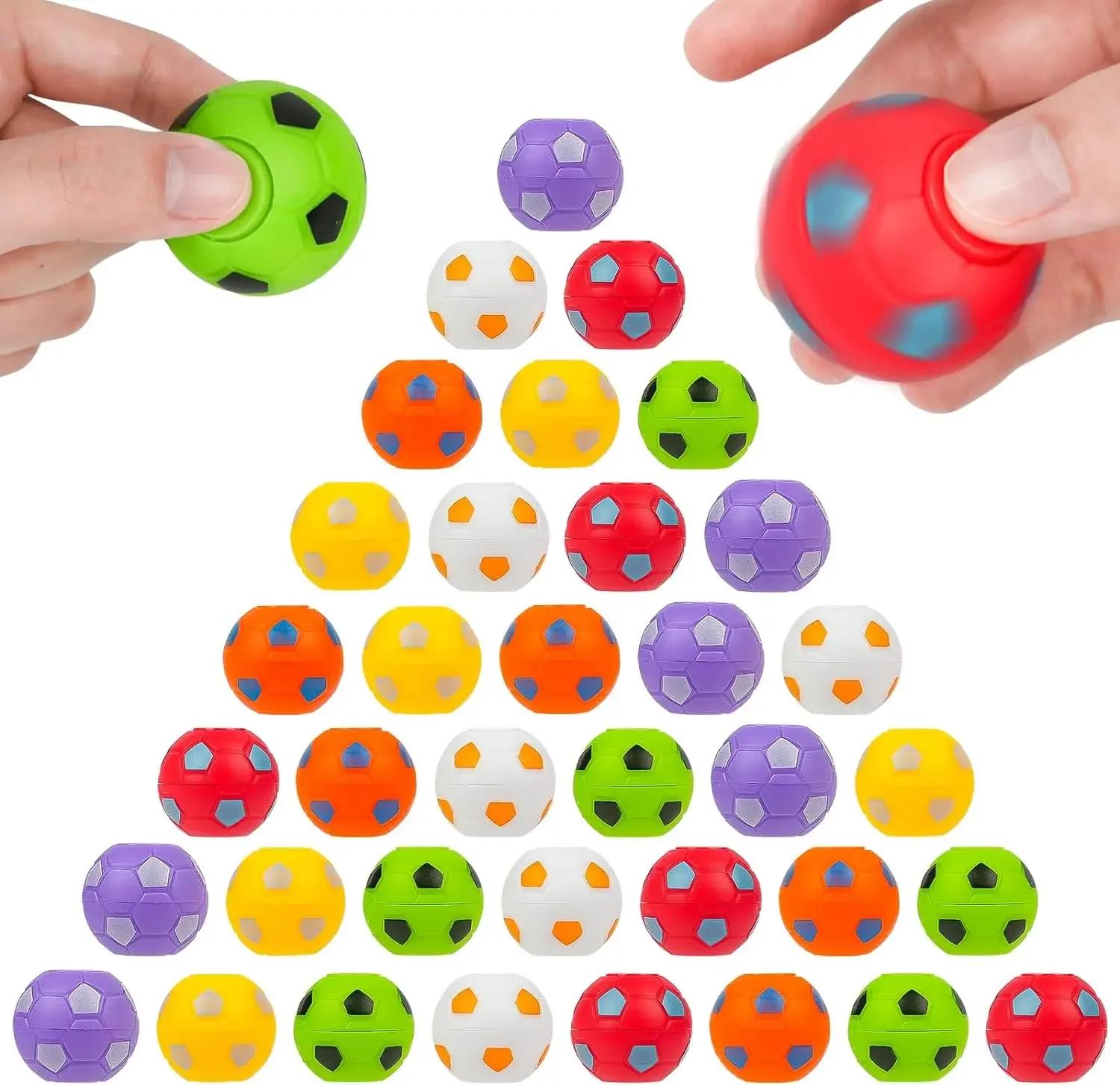 

10/30pcs Mini Fidget Spinner Soccer Ball Toy for Kids,Soccer Party Favors Goodie Bag Stuffer,Rotatable Soccer Finger Stress Ball 10pcs