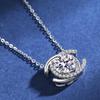 Double C Moissanite Clavicle Necklace for Women - Elegant Valentine's Day Gift