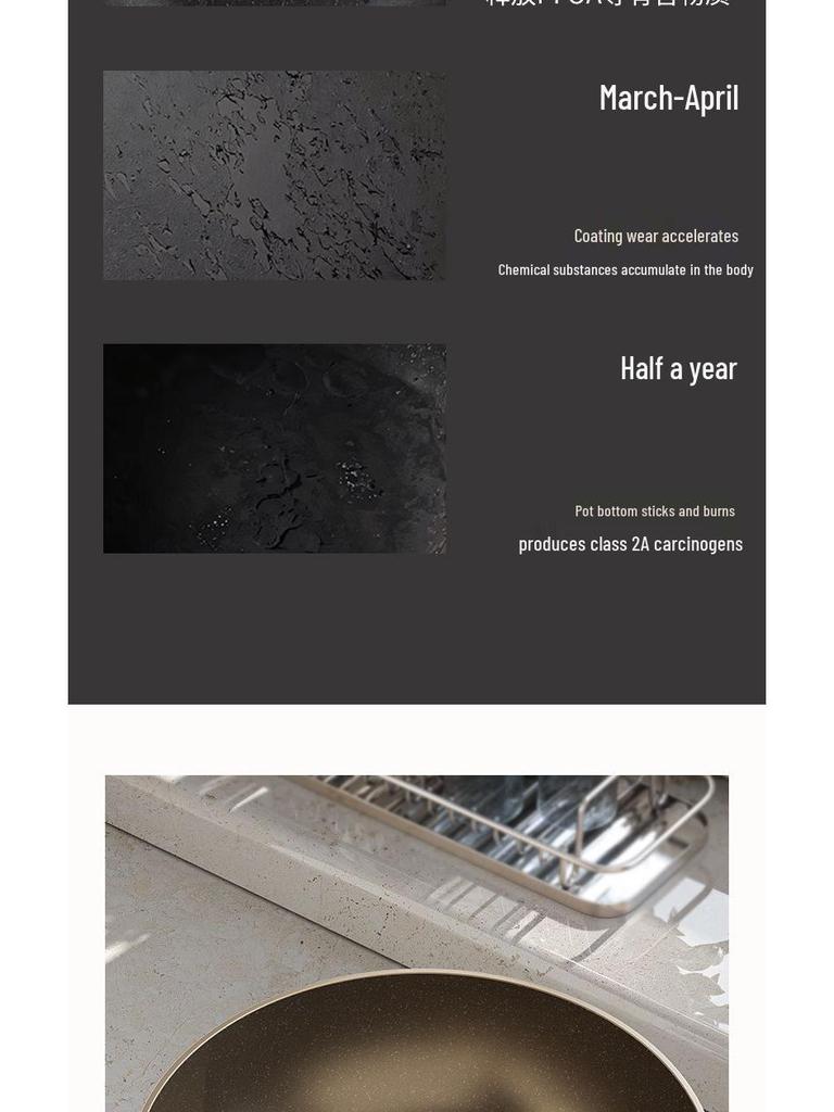 Antihaft-Keramik-Wokpfanne mit Titan-Sprühbeschichtung für Gas- und Induktionsherde