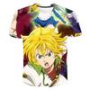 Sieben Todsünden Cartoon Anime Spiel Print Sommer T-Shirt Mode Männer Kinder Lässig Jungen Mädchen Rundhals Eltern-Kind-Kleidung Oberteil