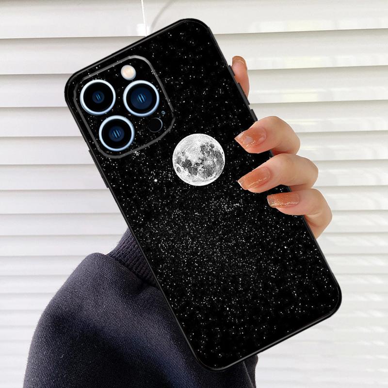 Space Sky Moon Phone Case For iPhone 17 16 15 13 11 12 14 Pro Max Mini 15 16 Plus 16e 17 Air Cover Fundas