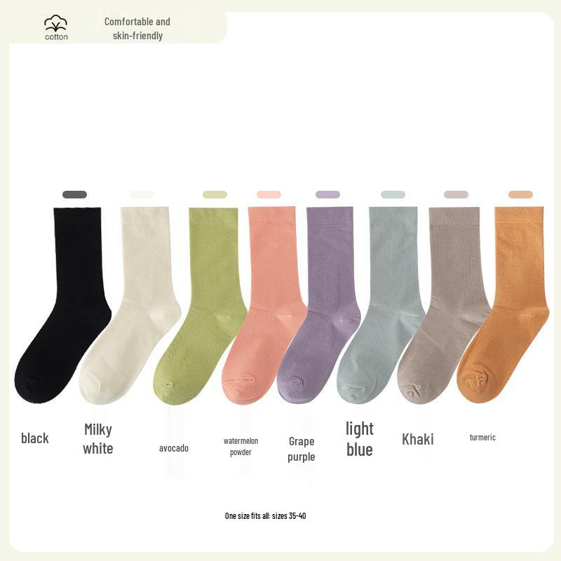 Women s Spring/Summer Ruffle Mid-Calf Socks: Breathable, Sweat-Absorbent, Cotton, Loose Cuff, Postpartum-Friendly Watermelon Pink