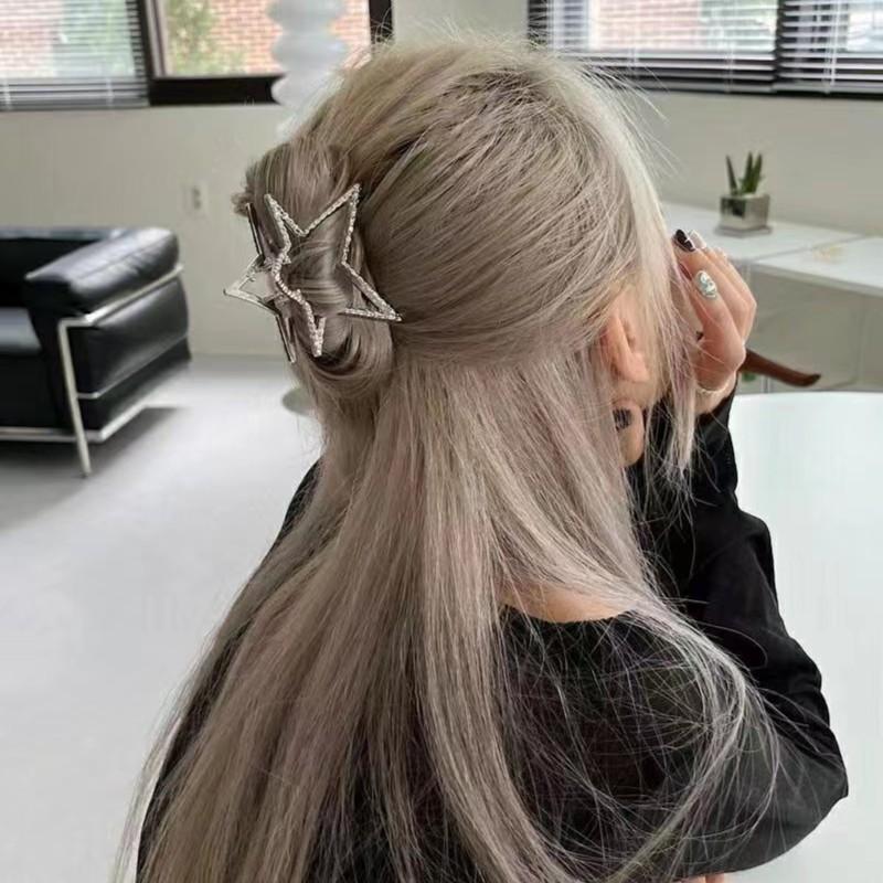 Mode Metall Stern Hohl Haar Klaue für Frauen Gold Silber Farbe Kreuz Krabben Haar Clip Koreanische Mädchen Haar Zubehör Greifen clip