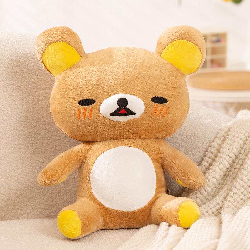 Rilakkuma Kuscheltier Plüsch Teddybär Spielzeug Peluche Kawaii Anime Kuscheltier Cartoon Weich Zimmerdekoration Süßes Geburtstags-Weihnachtsgeschenk