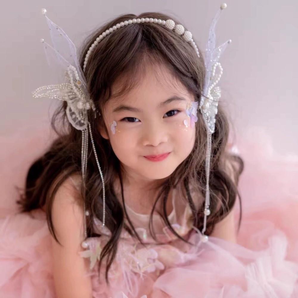 Beaded Pearl Barrettes Tassel Duckbill Clips Sweet Butterfly Hair Clips Wedding