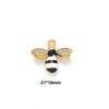 40Pcs 21x18mm Honeybee Charms  Pendants Necklace Rhinestone  Jewelry Making