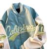 Baseballjacke aus PU-Leder für Herren – trendiger amerikanischer Stil für Frühling und Herbst, Nischendesign, Spleißjacke für Paare.