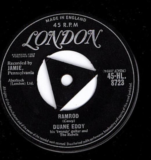 

7-дюймовая пластинка DUANE EDDY HIS TWANGY GUITAR TH Ramrod 45HL8723 1958 UK Rock Б/у
