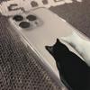 Black White Cat Phone Case For iPhone 17 16 15 11 12 14 13 Pro Max Mini X XS XR 7 Plus 16E Shockproof Transparent Cover Fundas