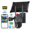 LS VISION Câmera IP PTZ Sem Fio 8MP 3 Telas Alimentada por Energia Solar V380 Pro Externa 4K Vigilância de Segurança WiFi Cartão SIM 4G Câmera CCTV