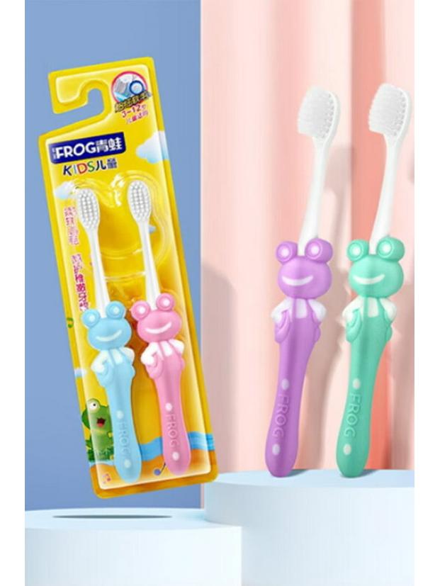 Frog Children's Soft Bristle Toothbrush Set