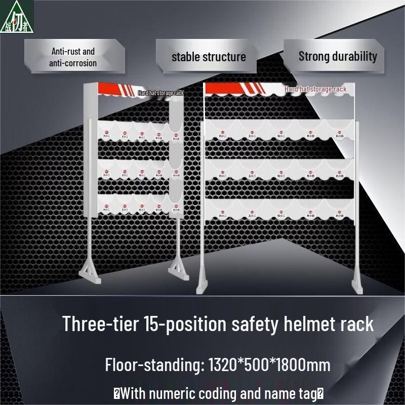 Reinforced Safety Helmet Storage & Display Rack