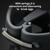 1Pc Egg Cracker Egg Separator Stainless Steel Handheld Egg Opener with Egg Yolk White Separator Eggshell Cutter Egg CrackingTool