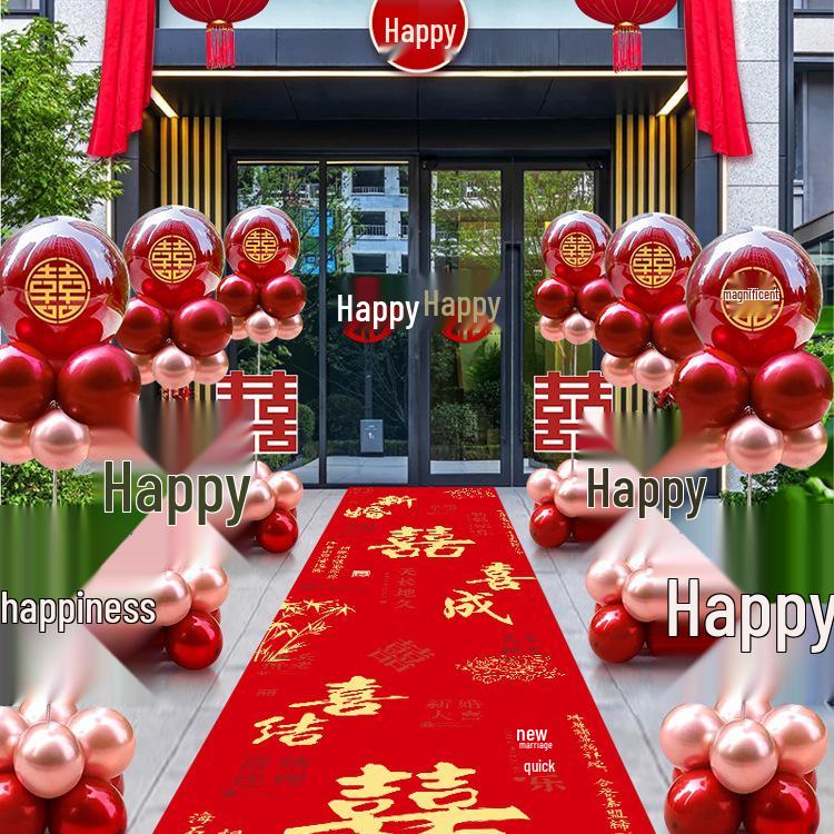 Outdoor Wedding Venue Aisle & Arch Balloon Decoration Set