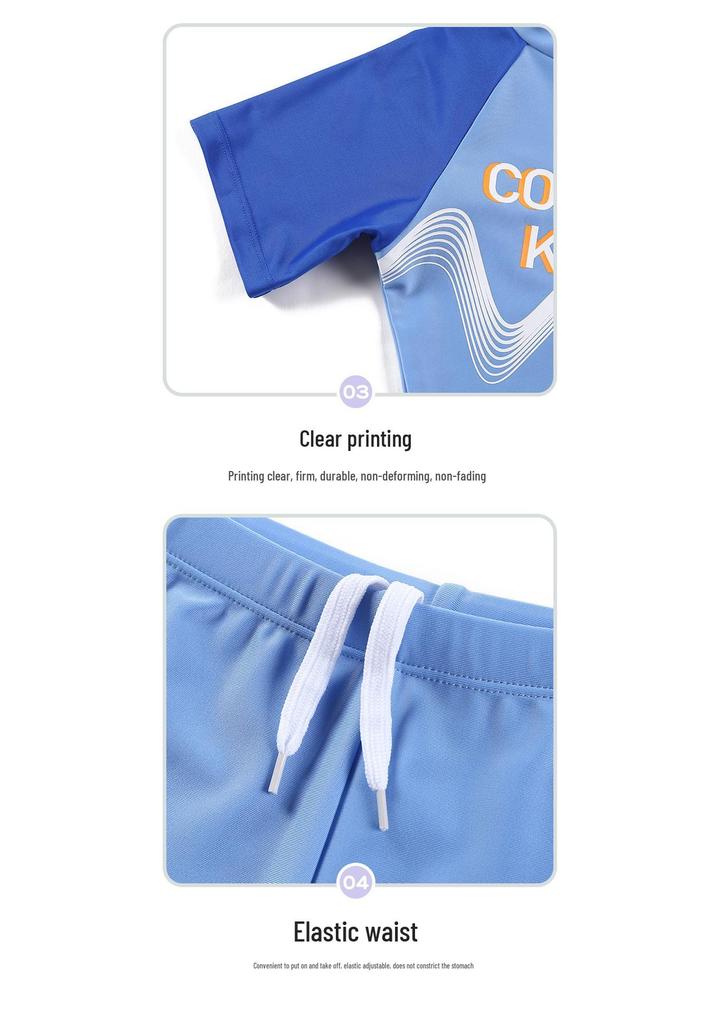 2025 New Style Boys' Two-Piece Swimsuit for Students and Teens