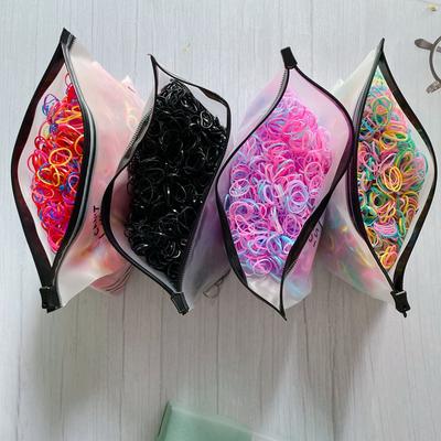 2000 Stück/Beutel Kleine Transparente Haargummis Für Baby Mädchen Schwarz Elastisches Haarband Stirnband Mini Scrunchies Kinder Accessoires