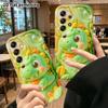 Phone Case: 2D Flat Design Suitable for Samsung Galaxy A34 A35 M05 M06 S20 S22 S21 FE Plus 5G Protective Case, Green Little Dinosaur, Perfect Christma