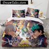 Exquisite 3D New Anime My Hero Academy Wallpaper Print Bedding Set Duvet Cover Comforter Bed Youth Kids Girls Boys Gift