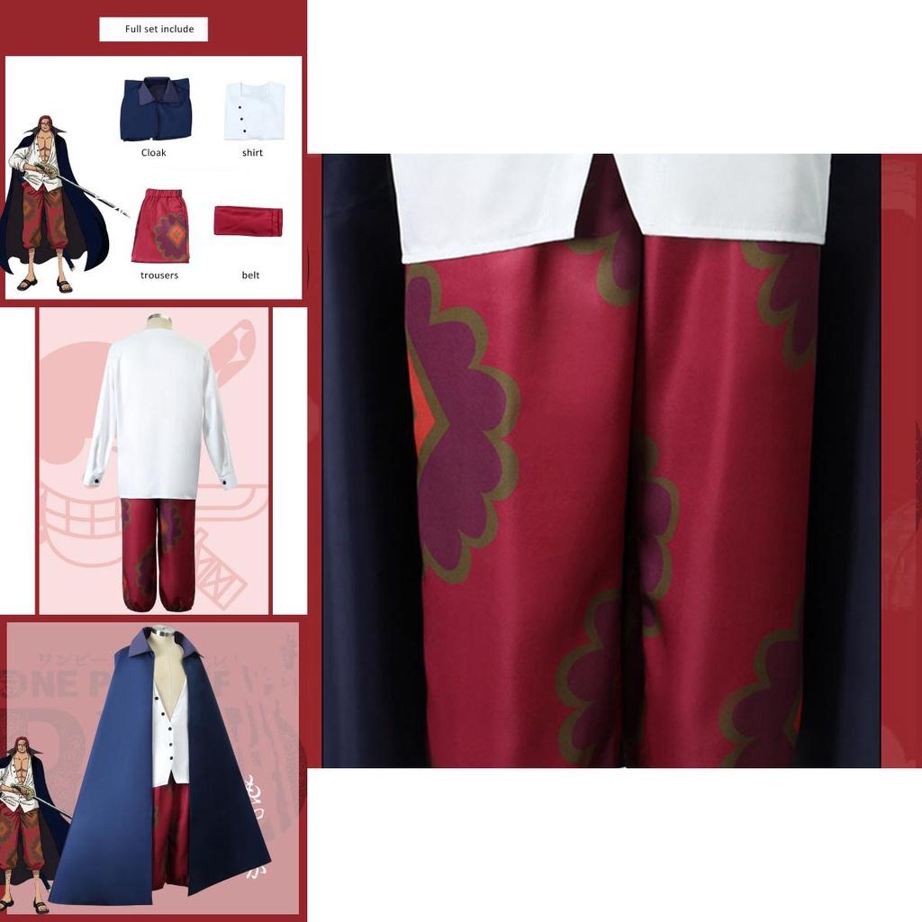 Role Play Outfit For Kids Adult One Piece Shanks Cosplay Costume Cloak