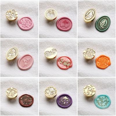Brass Wax Seal Stamp Flowers Sealing Wax Supplies Sealing Wax Stamp Head  Gift Packaging Cards
