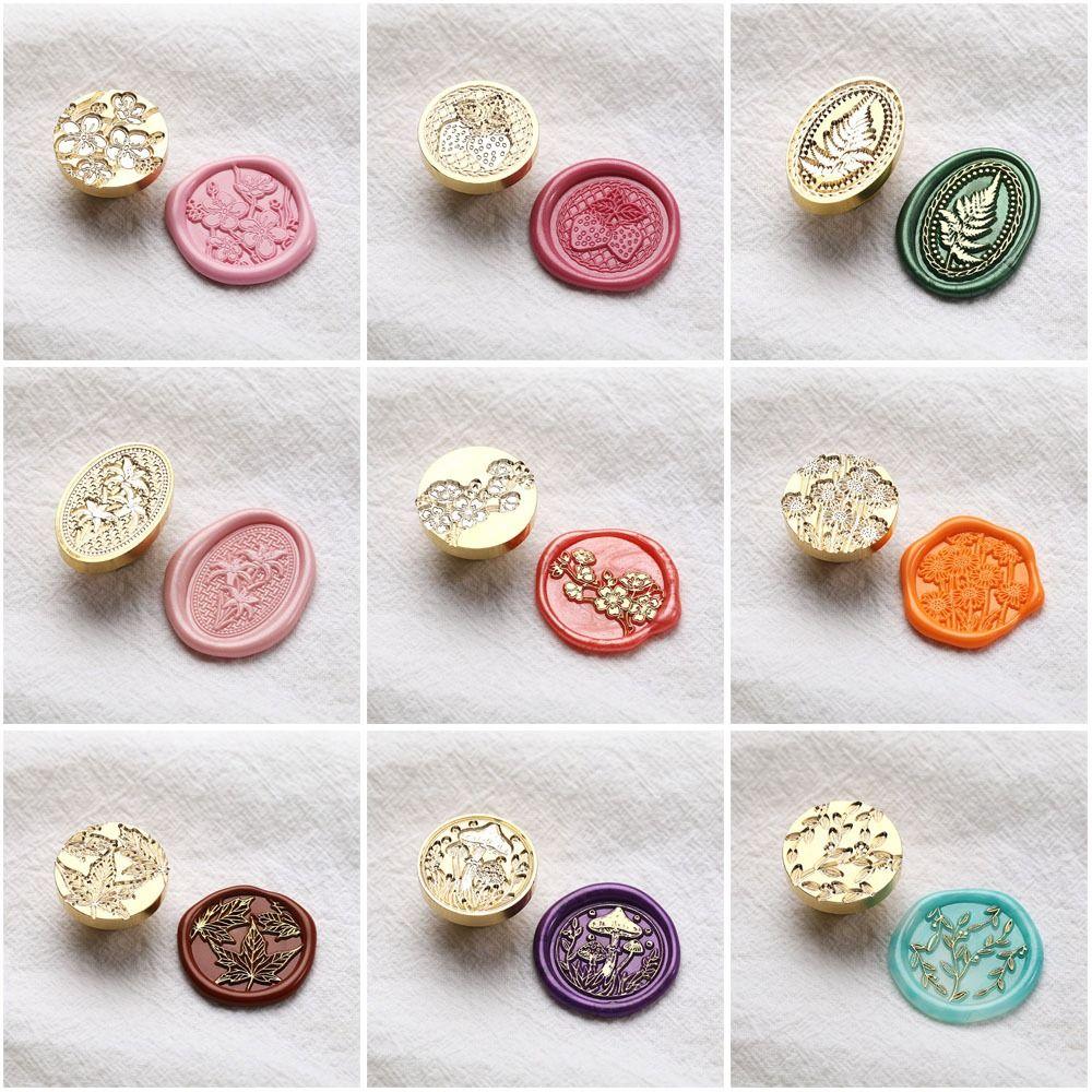 Flowers Scrapbooking Sealing Wax Round Sealing Wax Supplies Wax Seal Stamp  Gift Packaging Cards