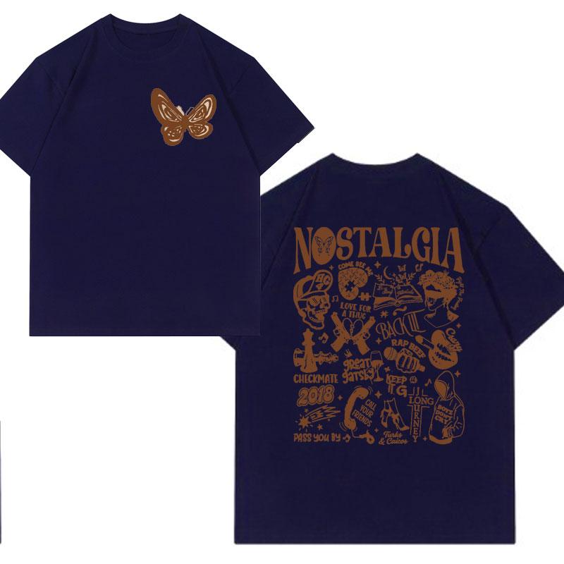 Rapper Rod Wave Nostalgia Butterfly T Shirt Men's Women's Clothes Harajuku Aesthetic Fashion T-shirt Hip Hop Streetwear Tshirts