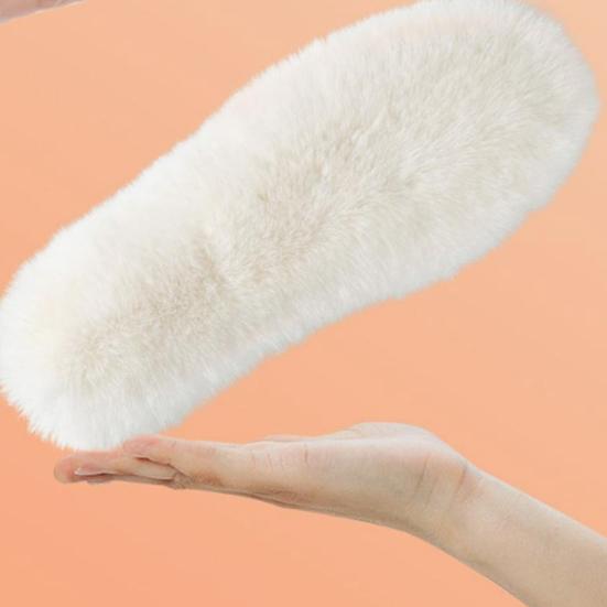 1 Pair Thick Winter Shoe Insoles Fleece Lined Anti-slip Shoe Insert Warm Cold Weather Shoe Liner Sweat-wicking Breathable Foot Cushion