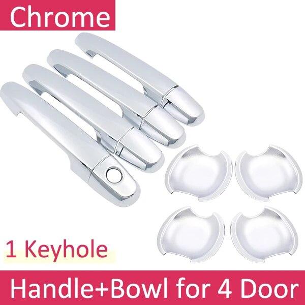 Chrome Handles Cover Trim Set for Toyota Corolla 2010 Accessories E140 E150 2007~2013 Car Styling Stickers 2008 2009 2011 2012