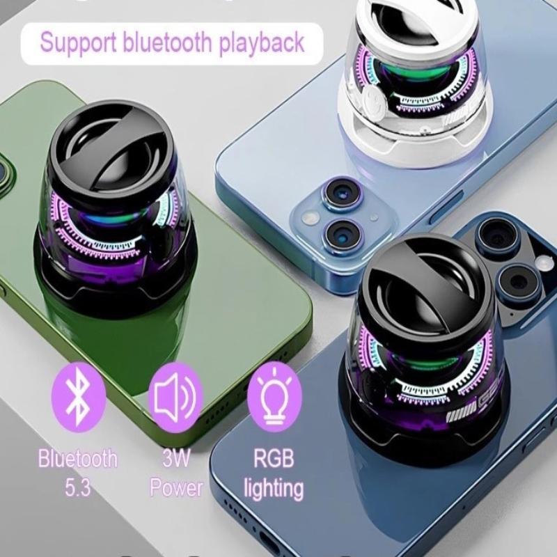 Magnetic Bluetooth Speaker Wireless Portable Mini Speaker With Rgb Color Light 5.3 Subwoofer Speaker