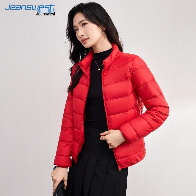 

JEANSWEST Women s Lightweight Slim Fit Stand Collar Down Jacket