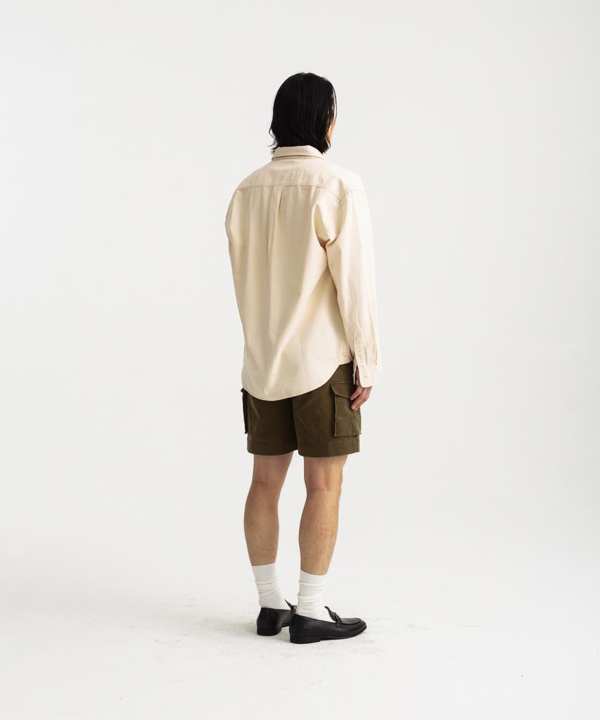 Heist Faded Heavy Cotton Shirt Ash Beige
