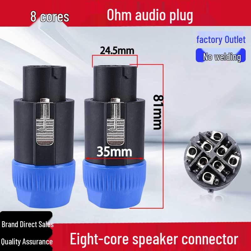 Eight-Core NL8FC Speaker Cable Connector Plug for Professional Audio