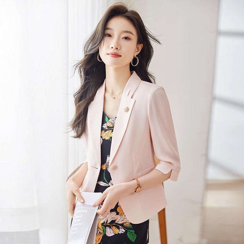 Women's Summer Thin Linen Blend Short Blazer