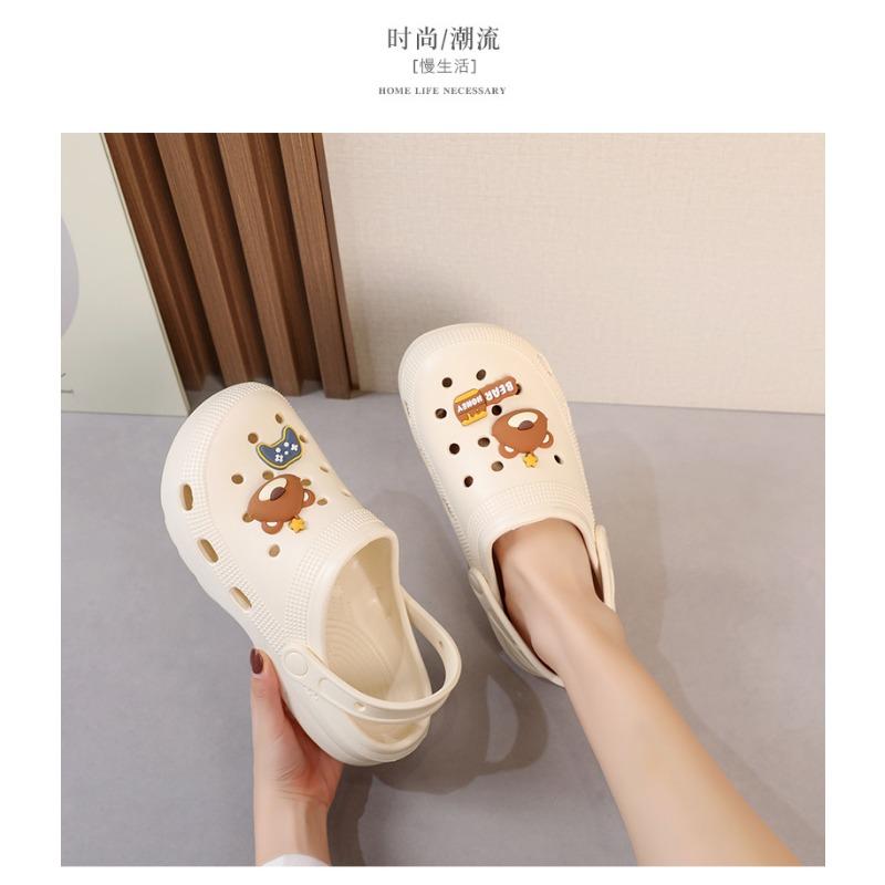 Cute Bear Couple Clogs Home Outdoor Casual Garden Shoes