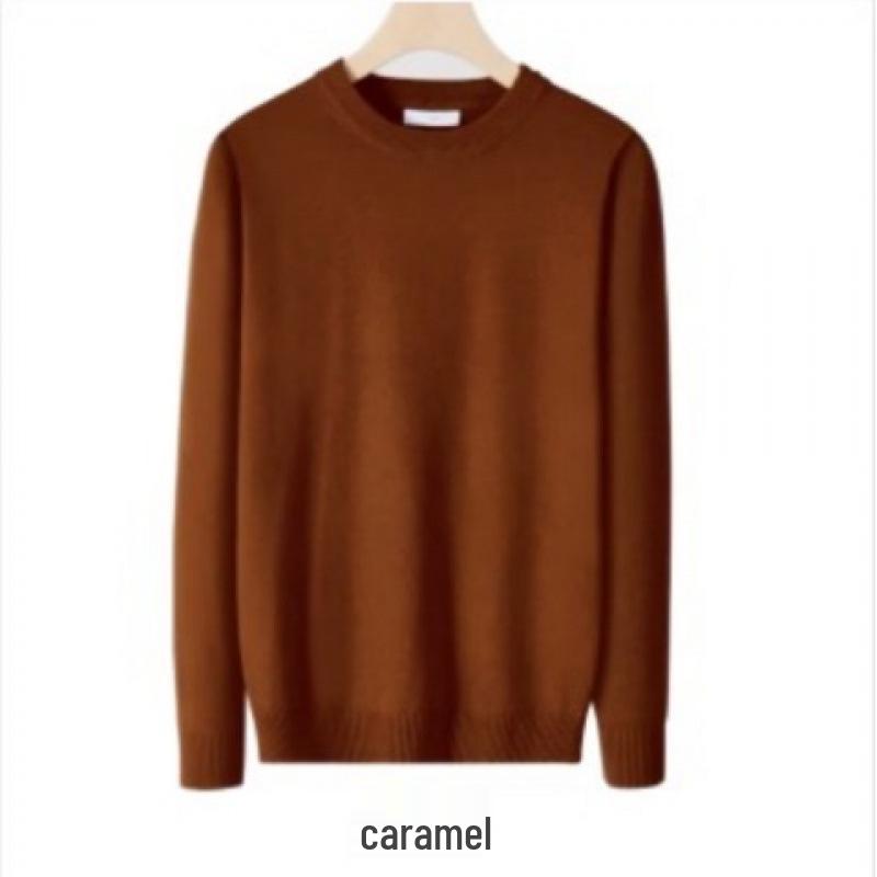 Men's Slim Fit Round Neck Warm Knitwear Pullover for Autumn and Winter