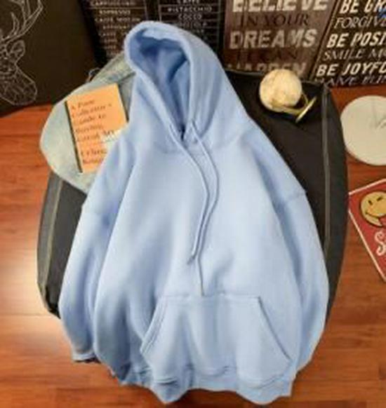 Męska jesienno-zimowa bluza z kapturem z polaru - Trend z Hongkongu, luźny krój, styl streetwear