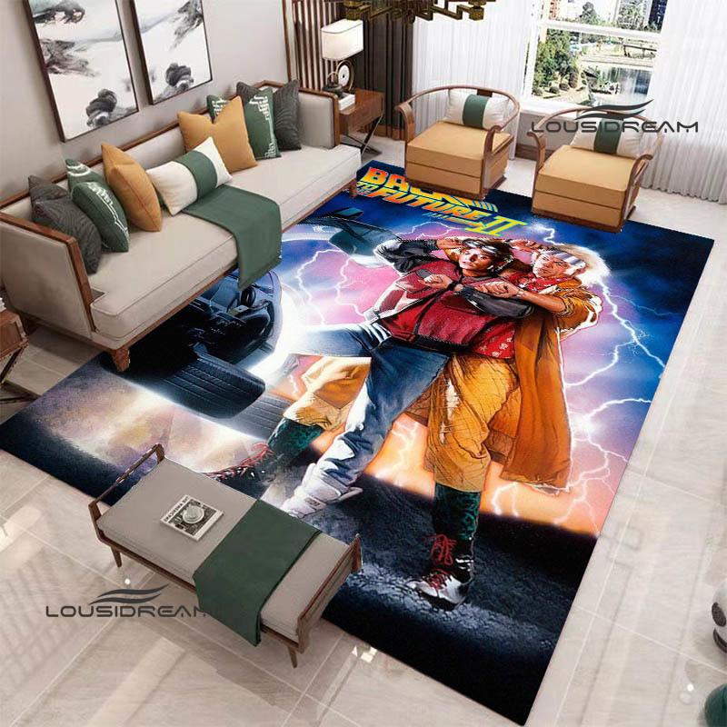 Movie Back To The Future printed carpet Living room bedroom non-slip carpets Yoga mat Outdoor carpet kawaii rug birthday gift