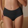 Mid-waist Breathable Large-size Physiological Underwear, Simple Solid Color Versatile Women's Postpartum Menstrual Briefs