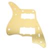 13-Hole Electric Guitar Pickguard with Scratch Plate, for Jazzmaster, Squier, and Classic Vibe Guitars, Vintage Style with Aluminum Alloy Shell (Gold)