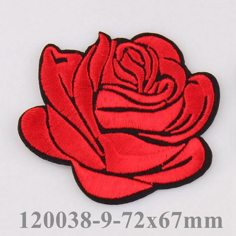 10Pcs Flower Rose Iron on Patches Embroidered Sew on Patch Appliques Patch for Clothing Jackets Backpack Repairing Decorations