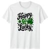 Happy Go Lucky TShirt Shamrock Irish St Patricks Day