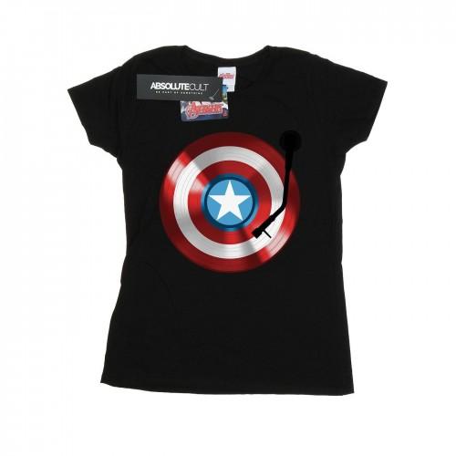 

Marvel Womens/Ladies Captain America Turntable Cotton T-Shirt білий
