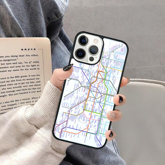 London Underground Tube Map Phone Case Cover for iPhone 17 Air 16 16e 15 13 14 11 12 Pro Max Plus coque fundas Shell