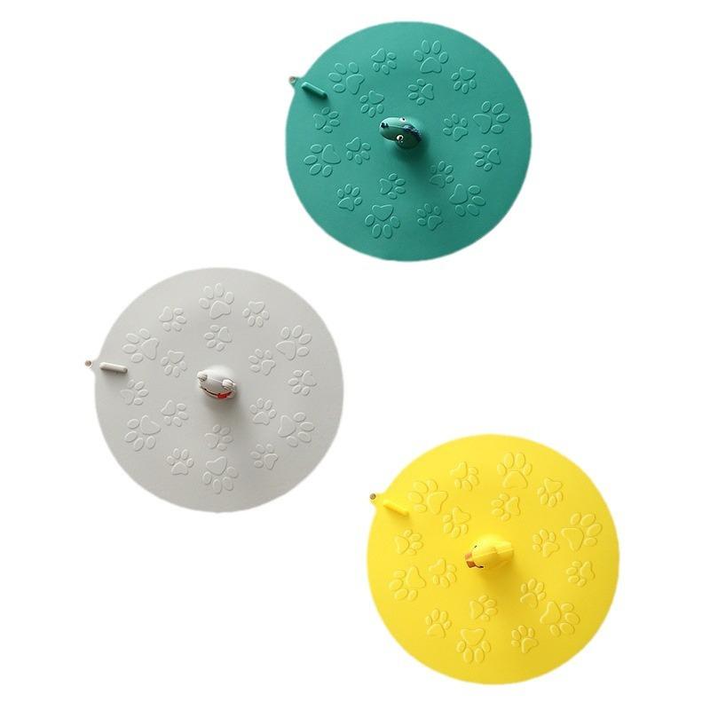 Silicone Drain Cover For Bathroom, Odor Proof Anti Splash Floor Trap Lid, Non Slip Shower Floor Stopper With Fun Designs