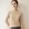 Women's 100% Pure Cashmere Loose Fit Sweater - Half-High Neck, Versatile Warm Knitwear for Autumn/Winter