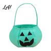 Halloween Candy Bag Pumpkin for Kids Reusable Non-Woven Trick or Treat Bucket Party Decorations Face Snack Holder Basket with Handle Favors
