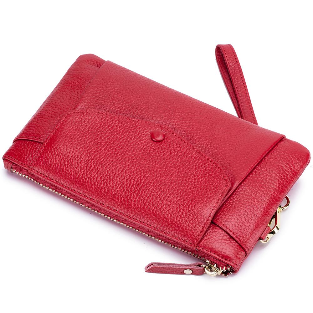 Ultra-Thin Large Capacity Genuine Leather Clutch Wallet for Ladies