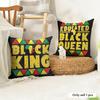 Fun Black History Month Cushion Cover Natural Linen Organic Fabric DoubleSided Printing Couch Pillow Covers Home Decor